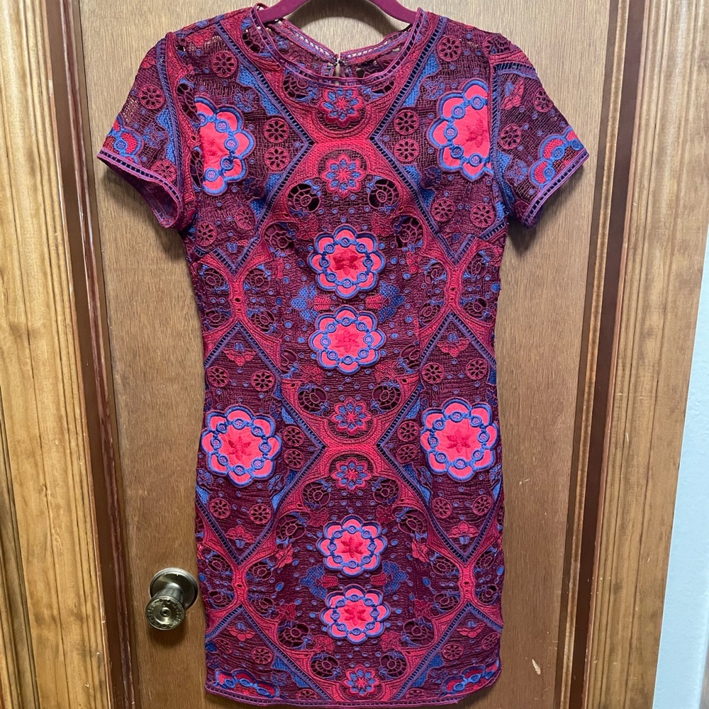 Women’s above the knee crochet style dress